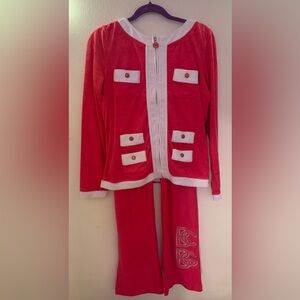 BCBGMAXAZRIA 2-pc Tracksuit (Pink/White)